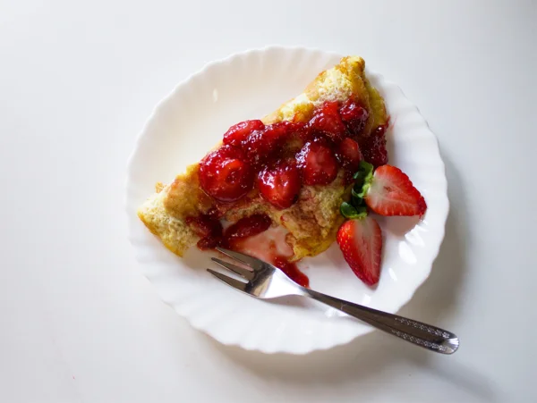 omelete de morango