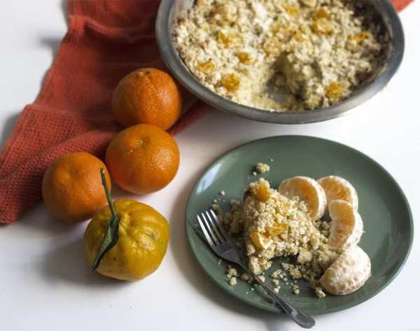 crumble de tangerina