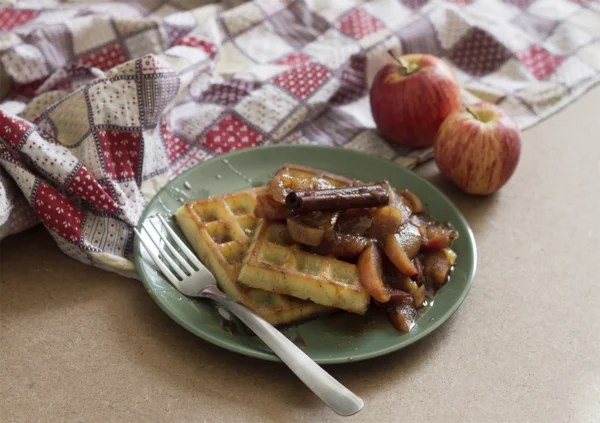 waffle de maçã