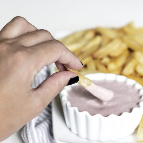 fritas molho azeitonas