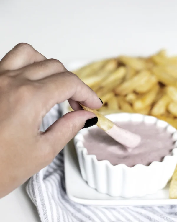 fritas molho azeitonas