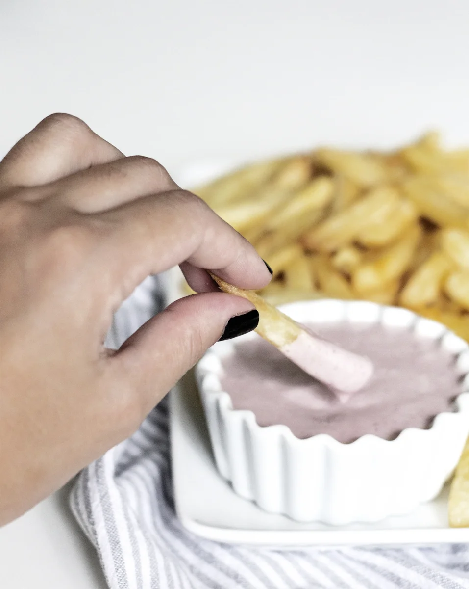 fritas molho azeitonas