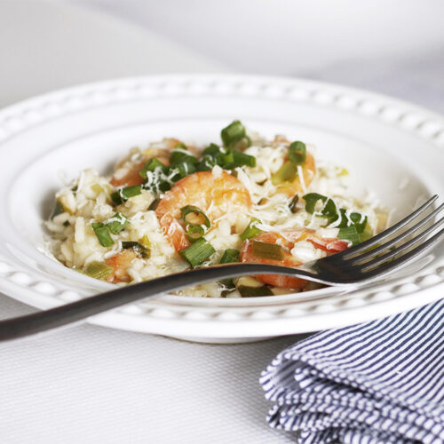 risotto de camarão