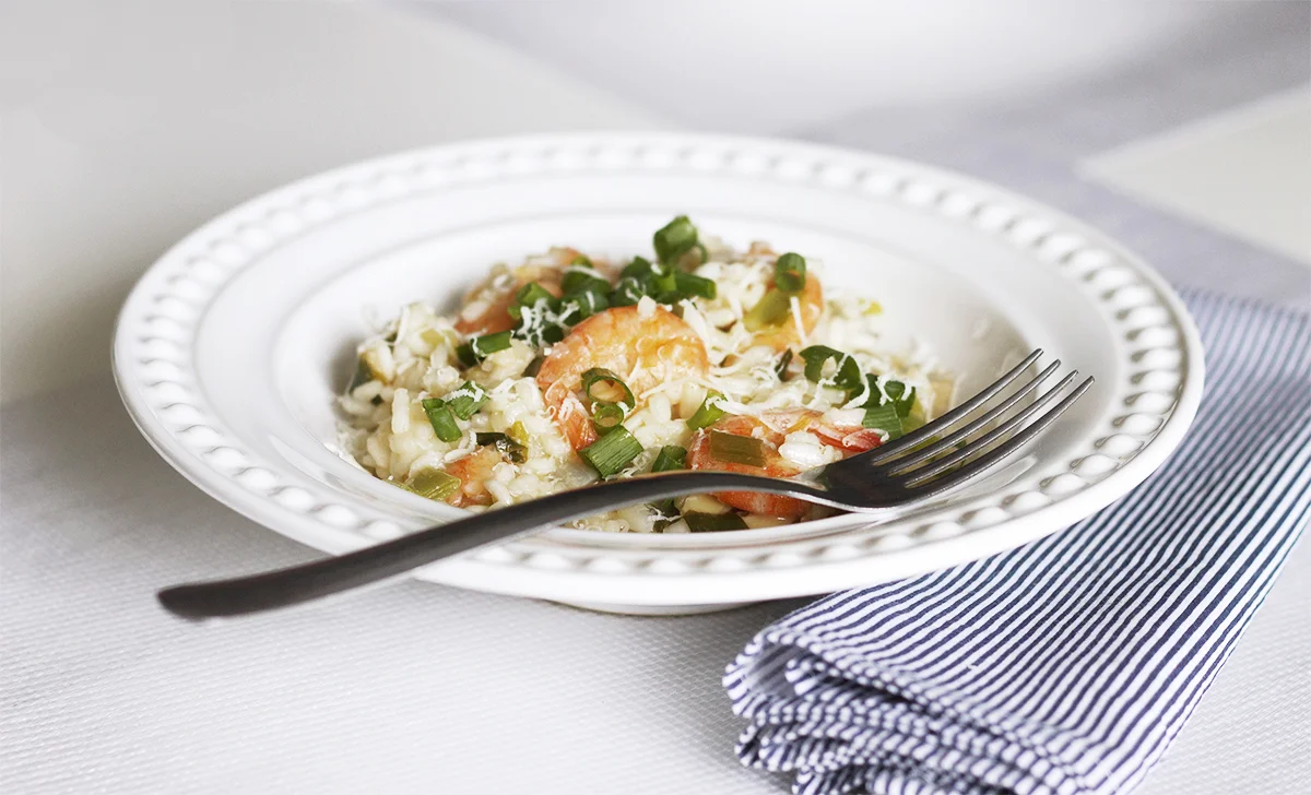 risotto de camarão