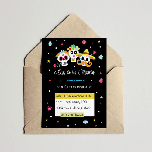 convite dia de los muertos