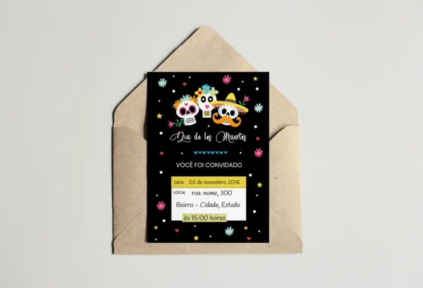 convite dia de los muertos
