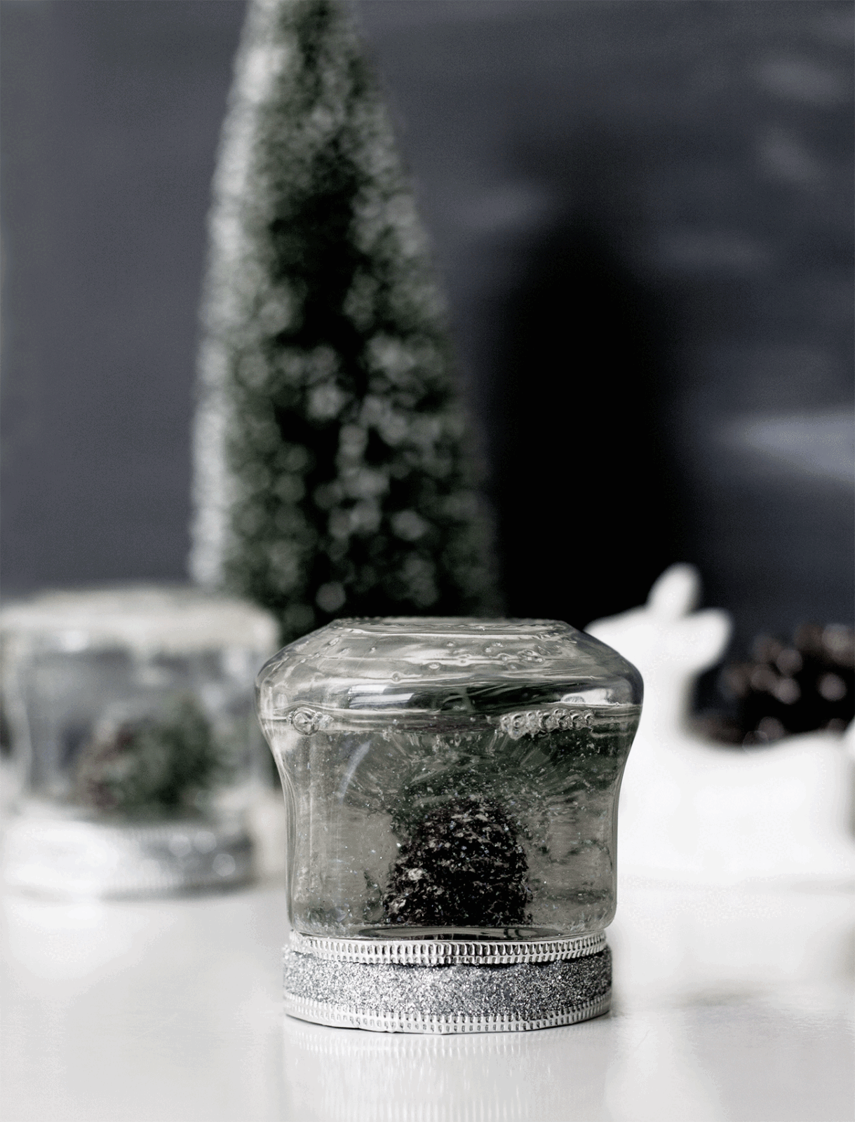 faça seu próprio globo de neve de natal