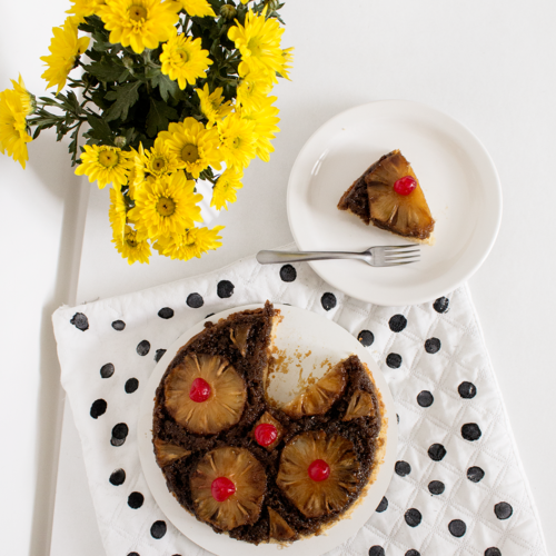 bolo de abacaxi vegano