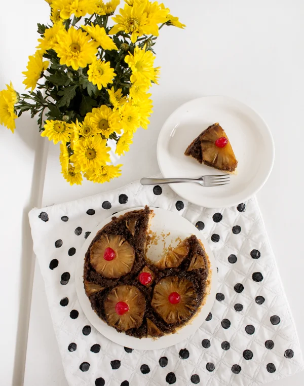 bolo de abacaxi vegano