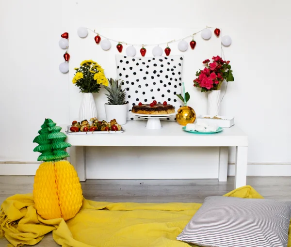 festa tropical decoração