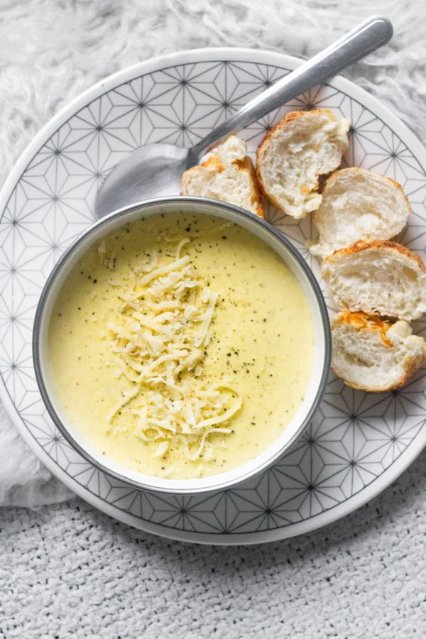 Creme de milho com parmesão