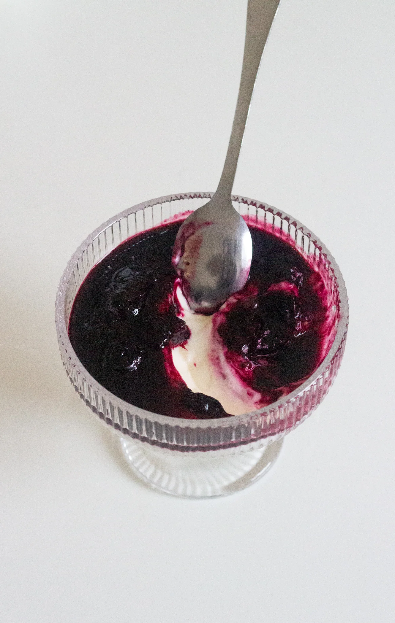 Pudim de Blueberry
