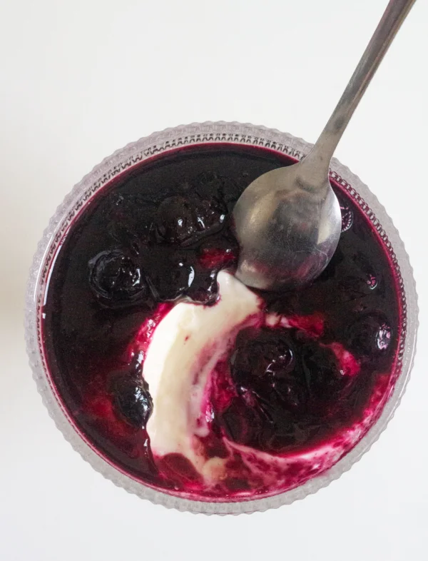 Pudim de Blueberry