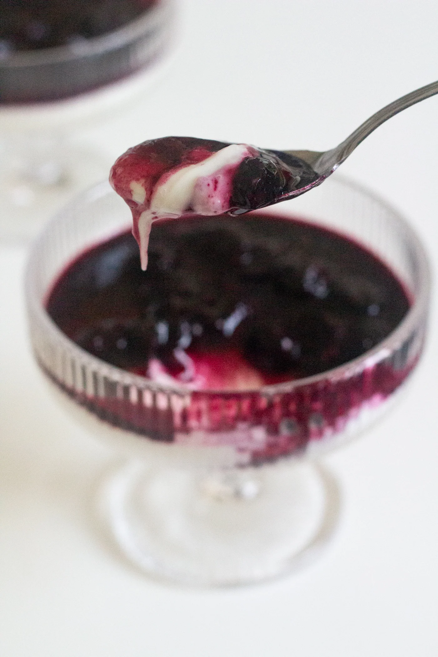 Pudim de Blueberry