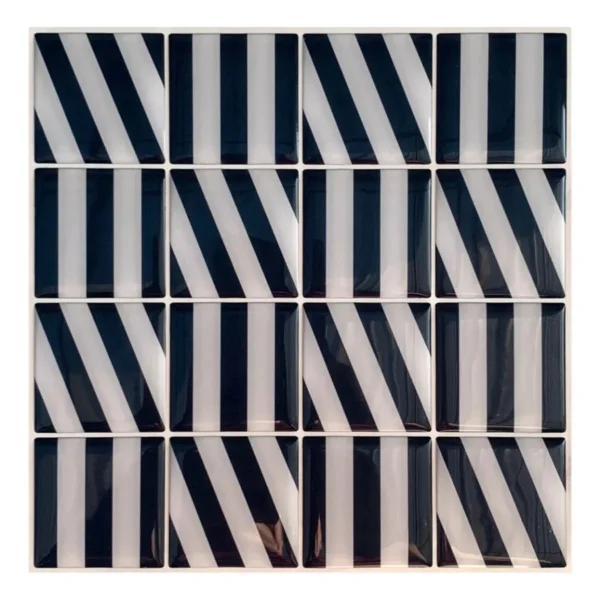 Pastilha resinada preto e branco