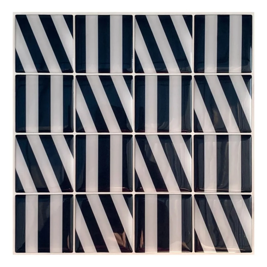Pastilha resinada preto e branco
