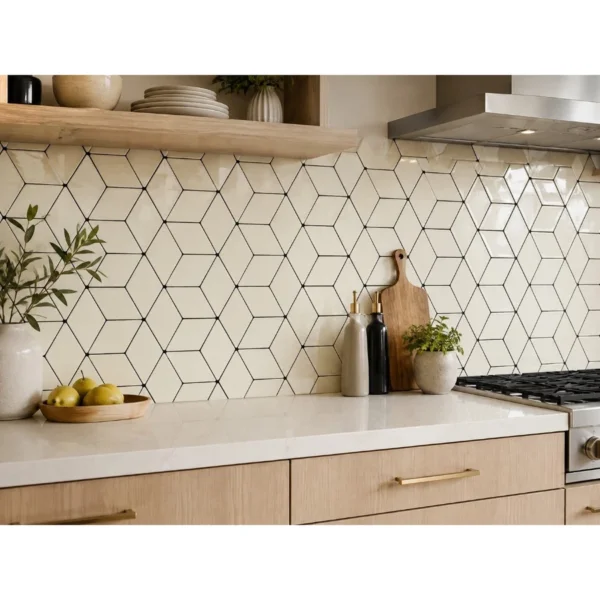 Pastilha resinada Hexagonal