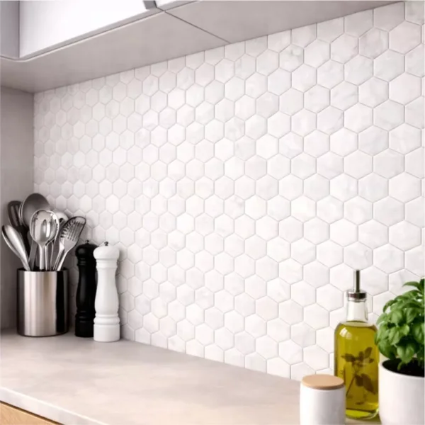 Pastilha Adesiva Resinada Hexagonal Colmeia 3D 